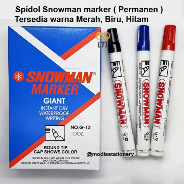 

Spidol snowman marker permanent