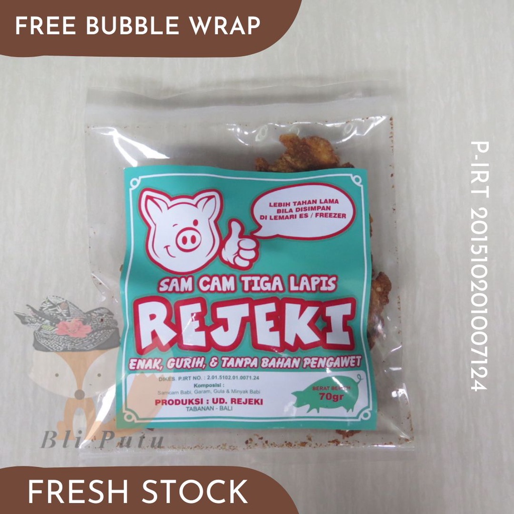 

KERUPUK BABI REJEKI 70 GRAM SAMCAN REJEKI SAMCAN BABI 3 LAPIS