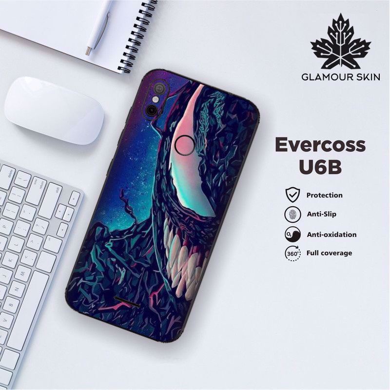 *(Dapat2PCS)* EVERCOSS U6B Garskin Case/Stiker Protector Motif VENOM