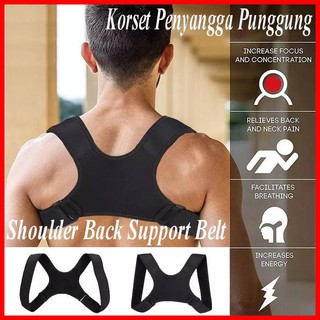Image of Korset Penegak Penyangga Punggung Bungkuk Bongkok Shoulder Back Support Belt