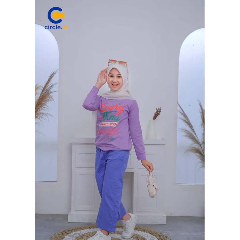 Setelan anak Sweatshirt Wit Cullotes by Circle.in