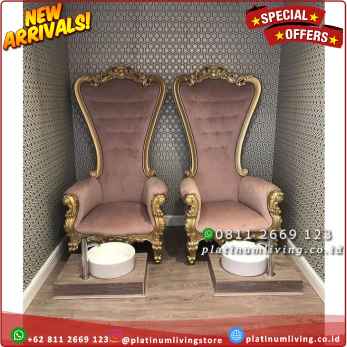 Kursi Syahrini Ukiran Mewah, Kursi Single Ukiran Mewah, Kursi Sofa Platinumliving Furniture Indonesi