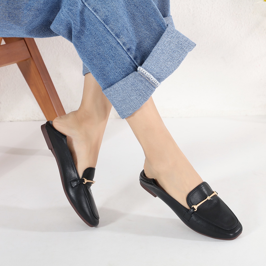 JISO RYONA Daniella-22 Sepatu Flat shoes Wanita Loafer Import