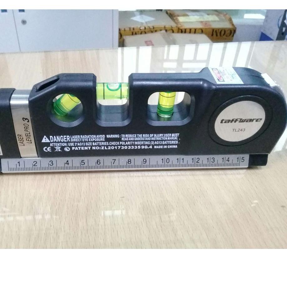 

✺Grosir Taffware LEVELPRO3 Penggaris Laser Horizontal Vertical 250CM + Waterpass - TL243 TE3^^