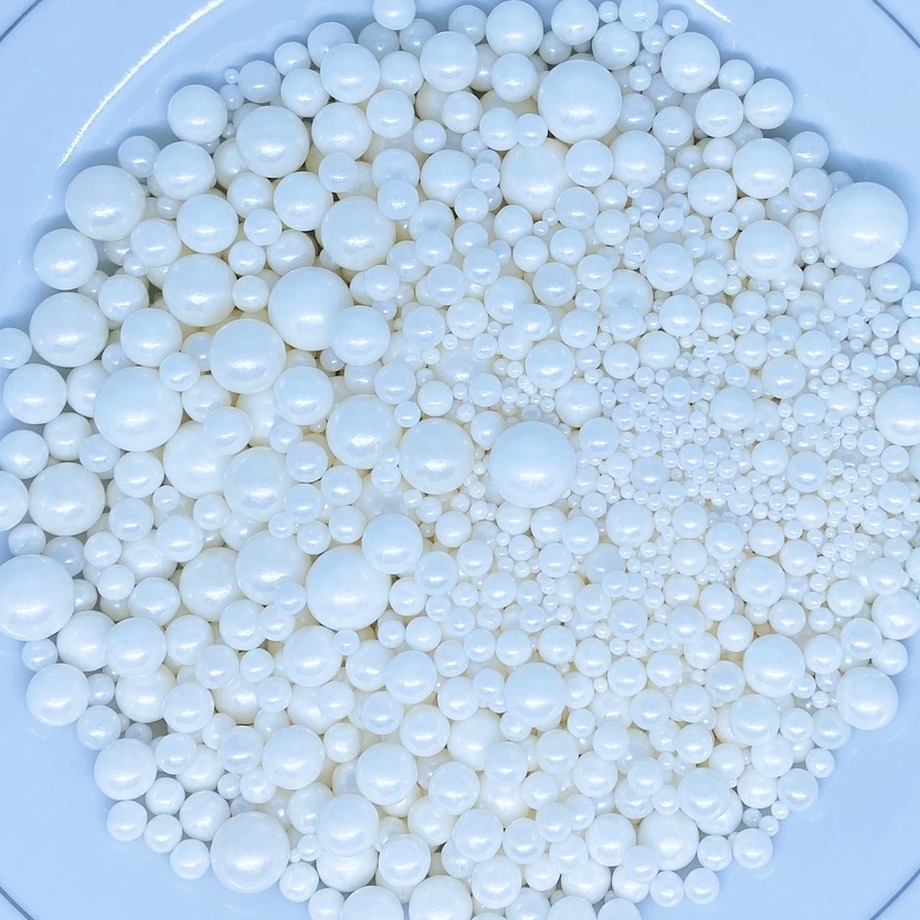 

Sprinkle permen impor mutiara - Mix size ivory pearl