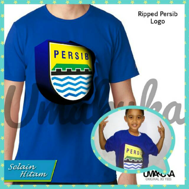 Kaos 3D Ripped persib logo