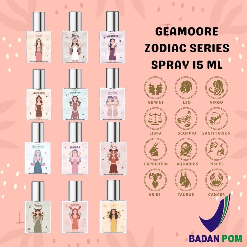 Parfum Geamoore ZODIAC Series 15ml BPOM Perfume Zodiac Geamoore