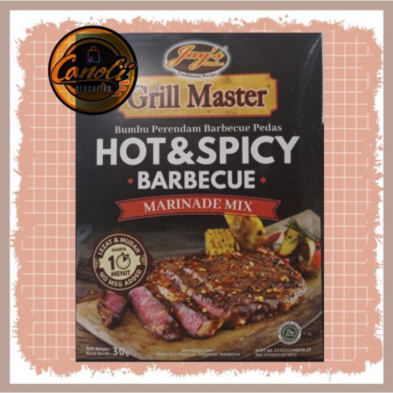

jays grill master hot and spicy barbeque marinade mix / bumbu perendam daging