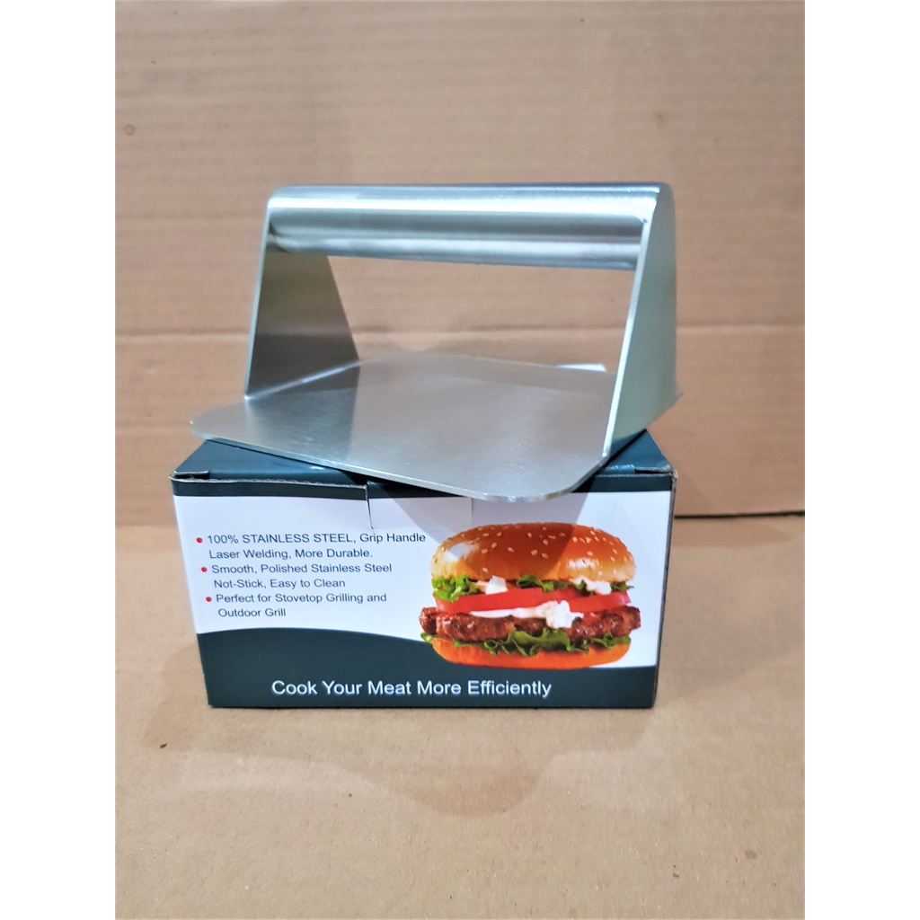 burger bacon press / penekan daging burger / penekan lapis legit stainless tebal 2mm