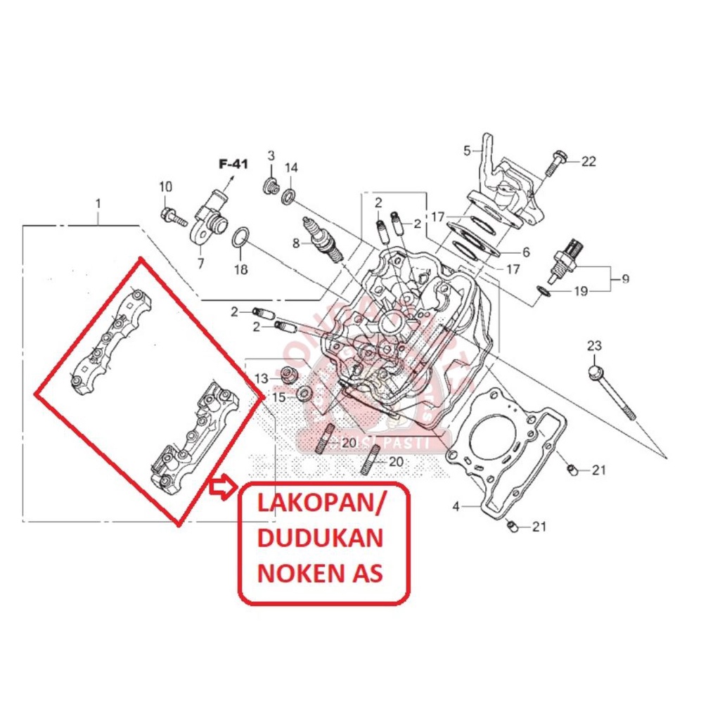 LAKOPAN CAMS DUDUKAN TUTUP NOKEN AS IN EX CB150 LED CBR150 LED NEW SONIC SUPRA GTR K56