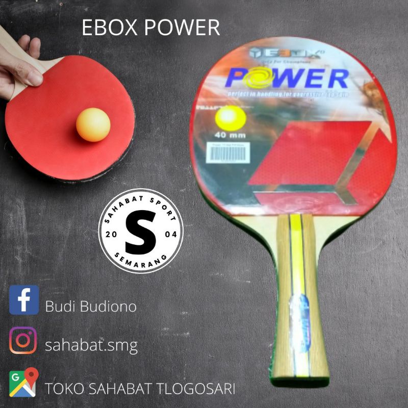 Bat/Bet Tenis Meja/Pingpong Ebox Power