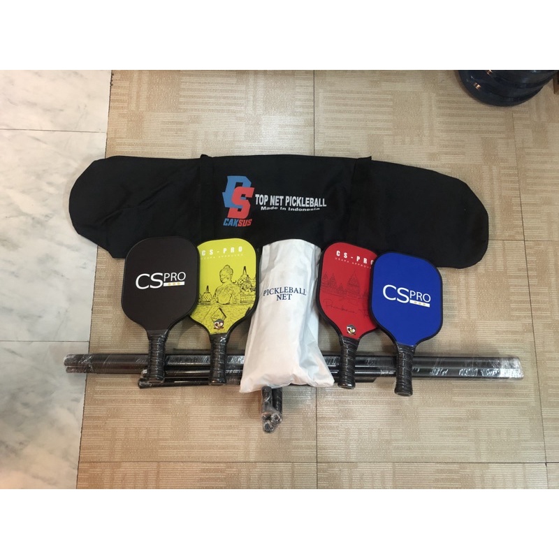 *PAKET PICKLEBALL SET* NETT, PADDLE CS PRO (BOROBUDUR SERIES)