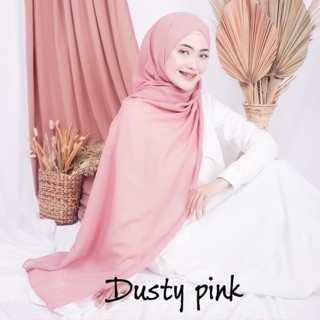 Bella Pashmina New  Fashion Muslim Pashmina Bella Double Hycon-Dusty pink