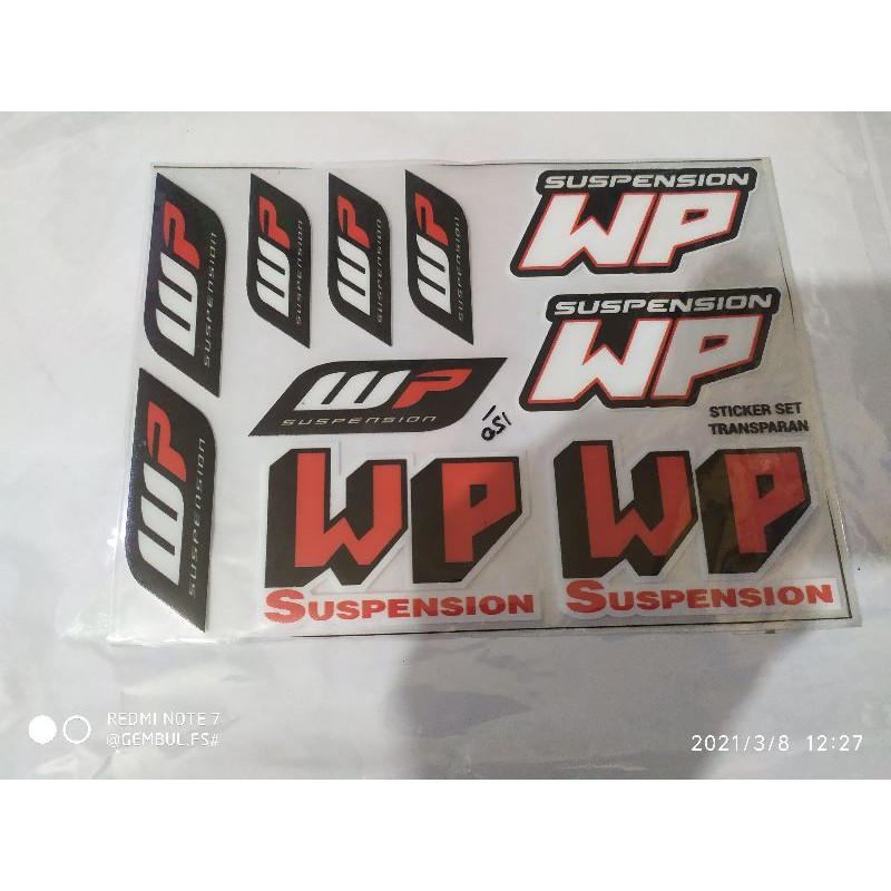

STICKER SET WP suspension isi 10