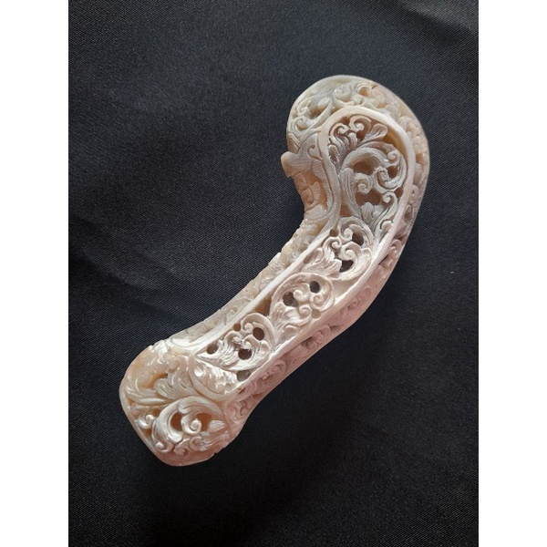 deder keris tanduk bule | hulu keris | gagang keris | handle keris ukiran antik gg GG | No f329