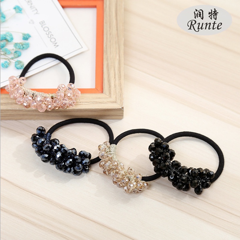 2019 fashion temperamen headband pearl rambut band pelajar rambut lucu Wanita Cincin ikat ekor kuda