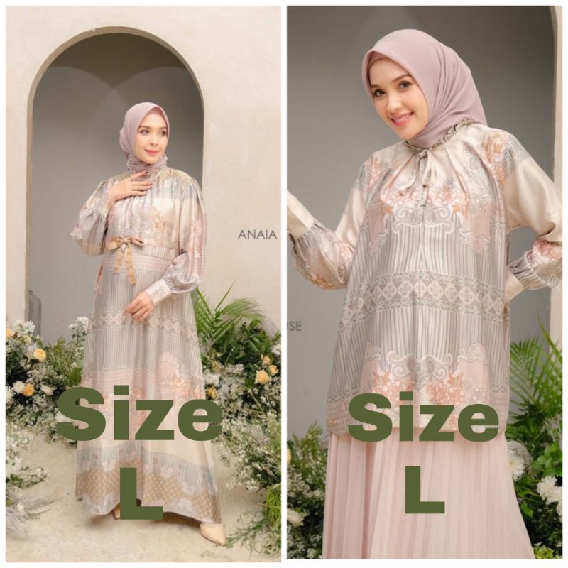 [READY STOCK] ANAIA DRESS & ELLIANA BLOUSE WARM SAND (Zatif Series Mayoutfit)