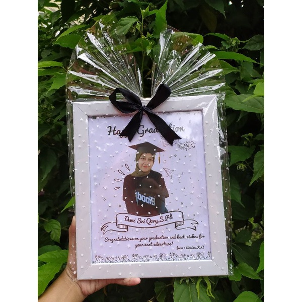 (K) BINGKAI ANTI PECAH Bingkai artwork Buket/paket/bingkisan Snack Ulang Tahun/Ultah/ Wisuda/Kado/Hadiah