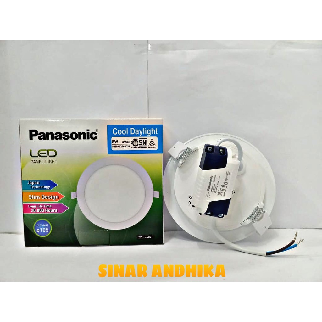 LAMPU LED PANEL BULAT DOWNLIGHT (SLIM) PANASONIC 8 WATT NNP 72266/NNP 72256