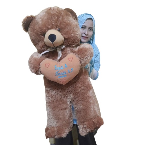 BONEKA TEDDY BEAR GIANT GRATIS UKIR NAMA ATAU CETAK PHOTO