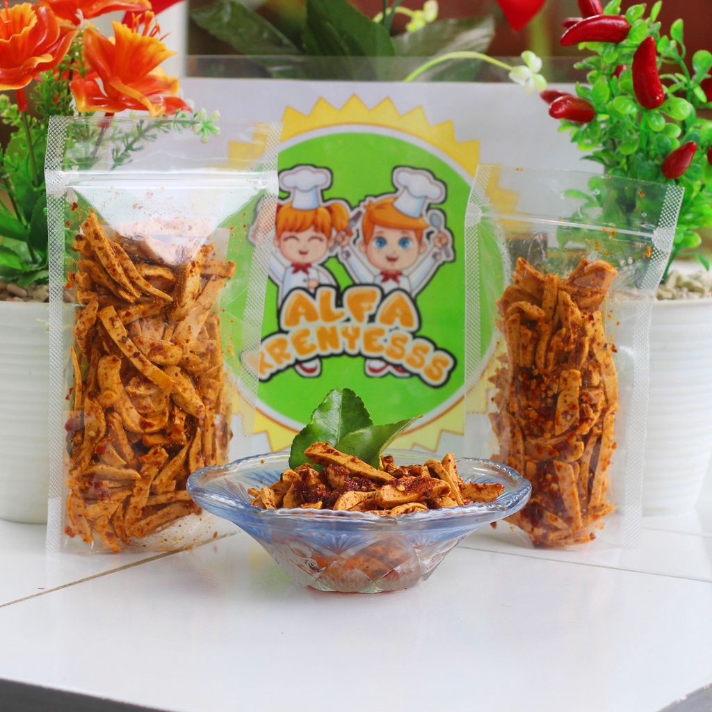 

Basreng Renyah Ekstra Daun Jeruk Varian Rasa Keju Pedas Original