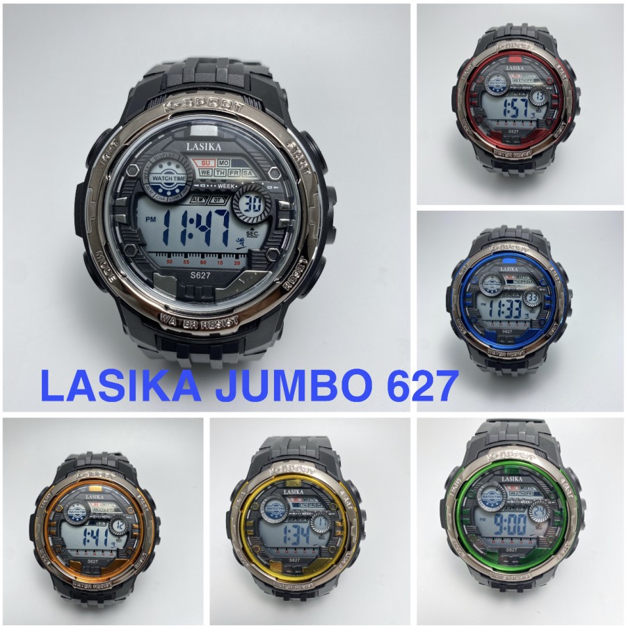 Jam Tangan Digital Sport Dewasa LASIKA Jumbo 627 Water Resistance