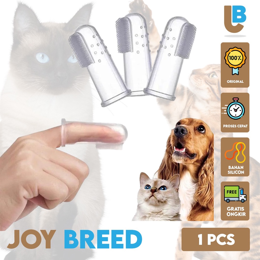 SIKAT GIGI KUCING ANJING MODEL JARI BAHAN SILICONE PET TOOTH BRUSH