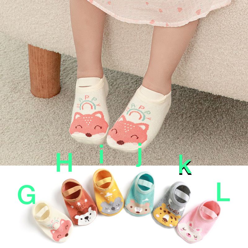 KAOS KAKI BAYI KARAKTER ANIMAL ANKLE DENGAN ANTI SLIP 0-12 bln