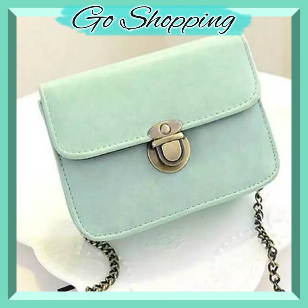 GO! TS243 Tas pundak mini retro retro packet chain mini shoulder bag tas import grosir COD