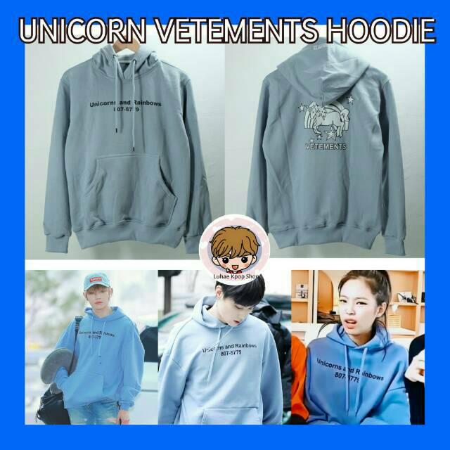 vetements hoodie unicorn