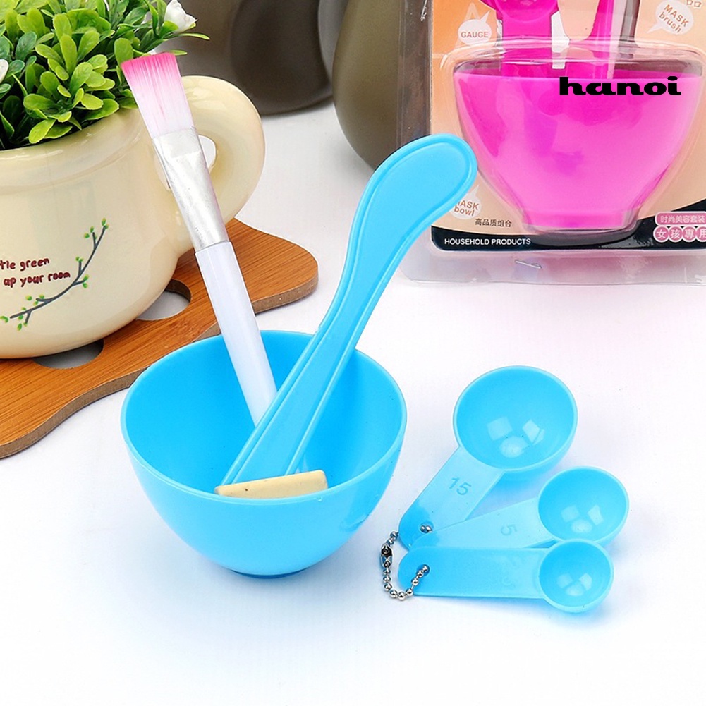 HQTM_4 in 1 DIY Homemade Makeup Beauty Facial Face Mask Bowl Brush Spoon Stick Tools