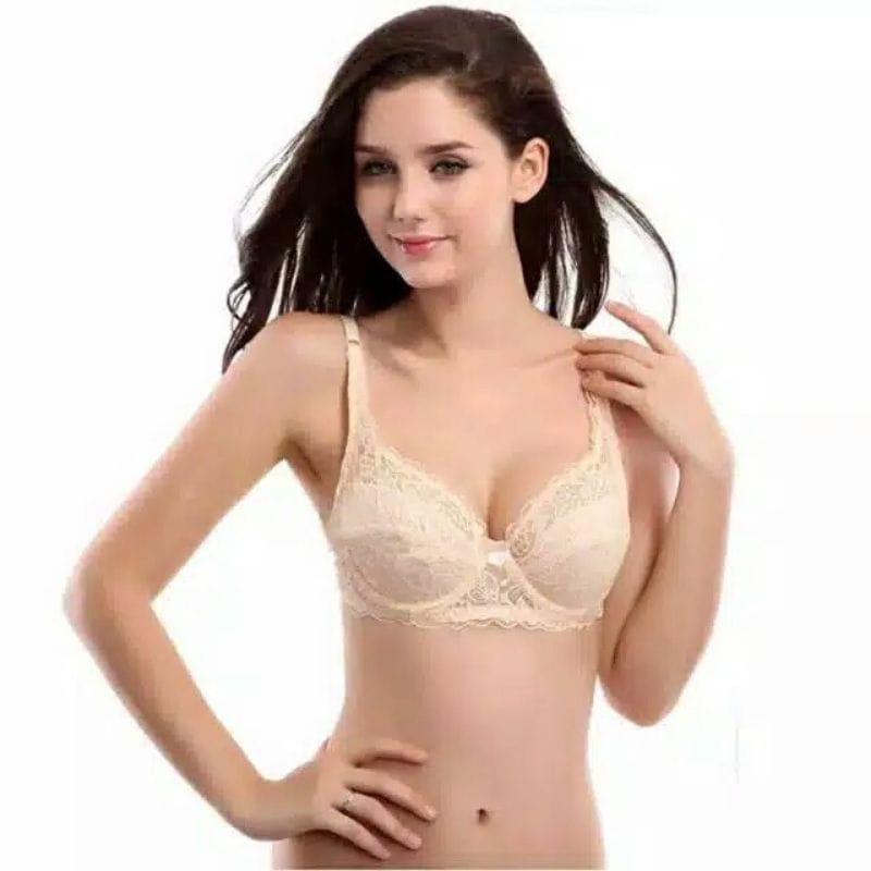 TALLY Bra brukat  Lembut 983 Setara Cup B-C busa tipis Pakai Kawat