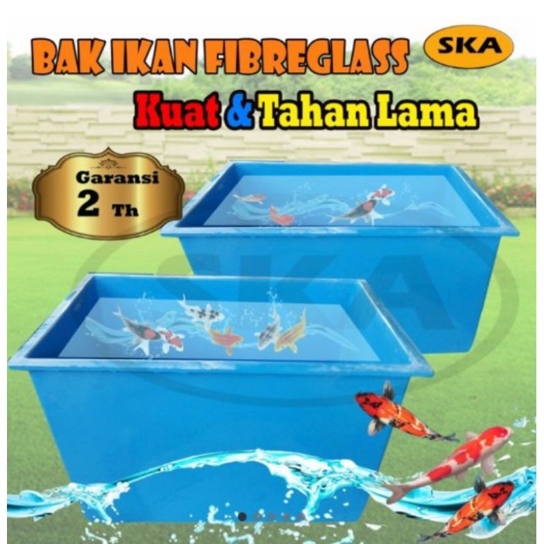 bak ikan koi/kolam ikan +SKA+ bahan fiberglass P.85XL.60XT.50/15 kaki