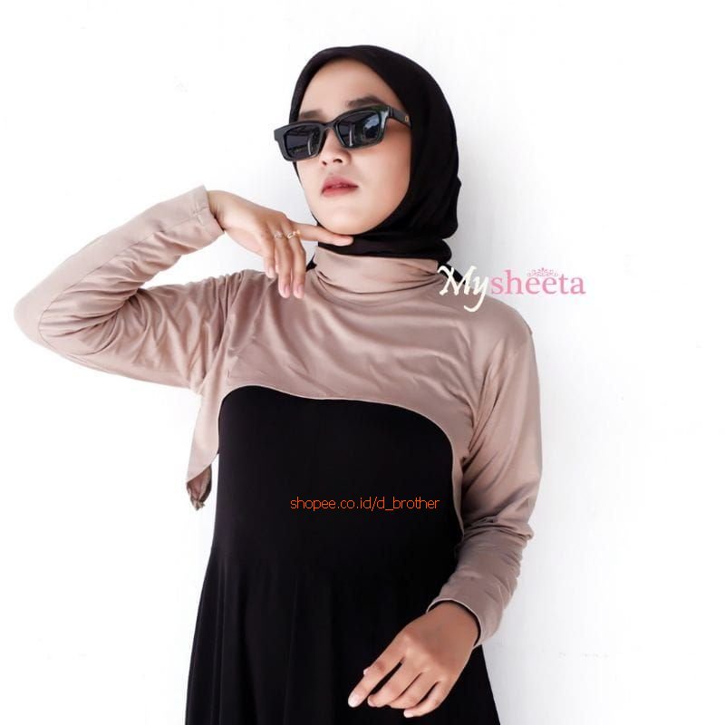 Manset Crop Wanita / Outer Penutup Leher dan Lengan / Manset Kimberly Long Bolero