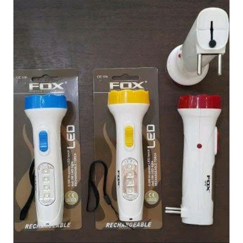 senter/senter  FOX GE 106/Nyala terang led putih/senter emergency/battere