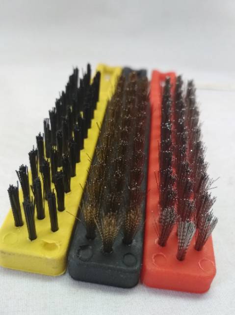 Sikat Besi metal Nilon plastik Gagang Besar set 3pcs