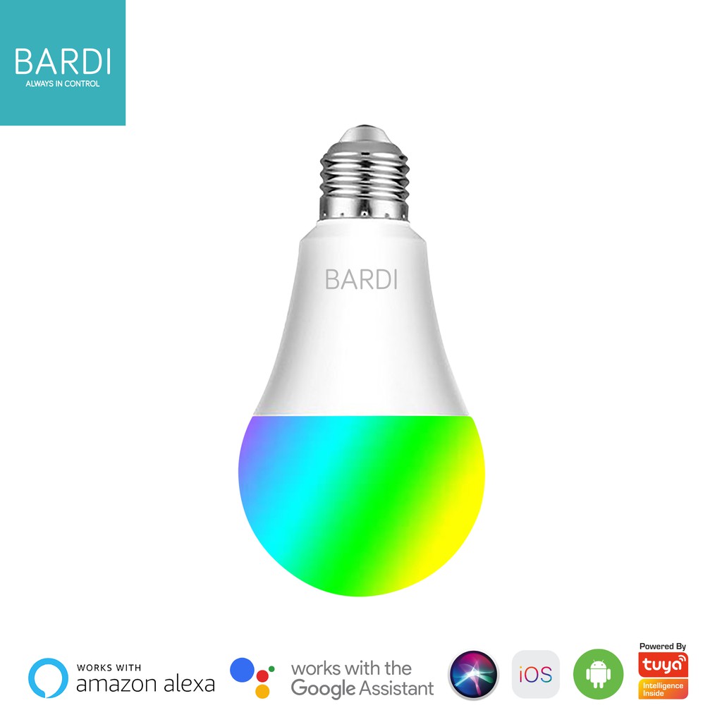 bardi smart led light bulb rgbww 9w wifi wireless iot home automation