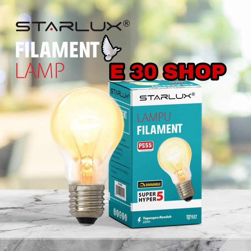 Jual Bohlam Lampu Pijar Filament 5 Watt Starlux Cahaya Clear Shopee