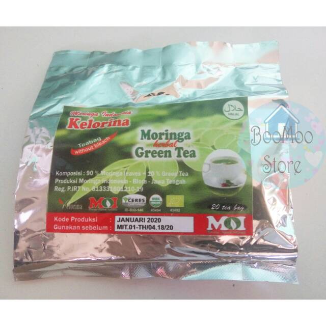 

Teh Celup Kelor Moringa Herbal Greentea Teabag