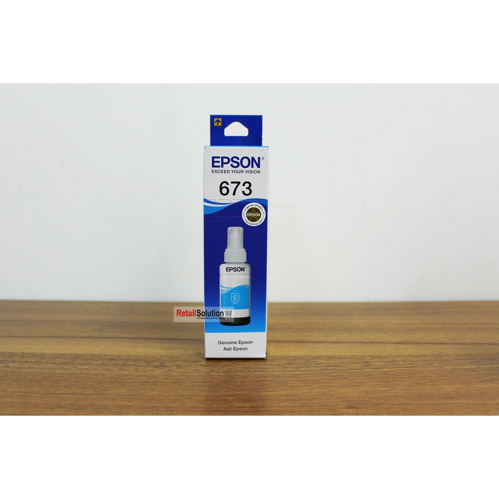 Tinta Epson 673 Cyan Biru Original - Tinta Epson L805 L800 L850 L1800