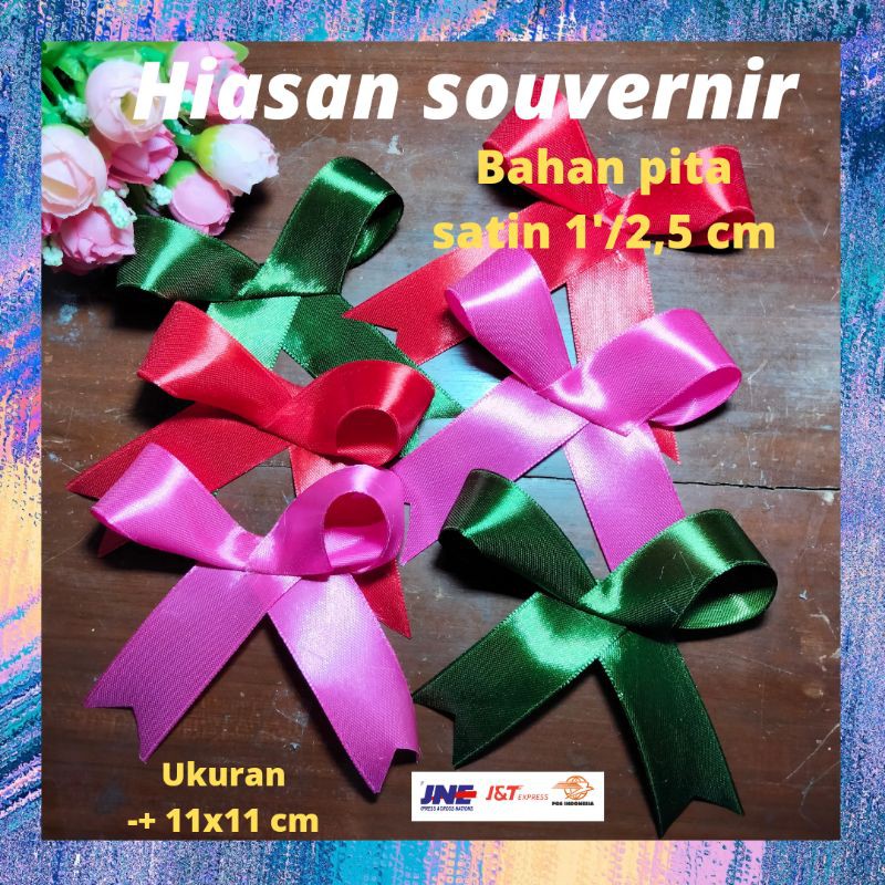 

Pita Satin 2,5 cm Hiasan Souvernir Sopenir Sovenir Murah Simpel Simple Sederhana Biasa