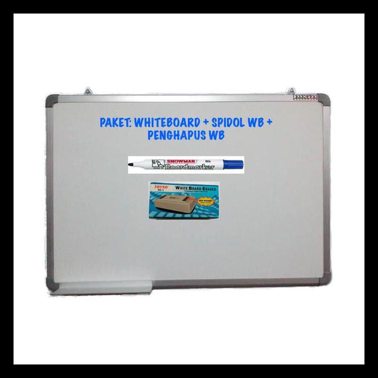

Paket Whiteboard Magnetic Sakana 60X90 + Spidol Wb + Penghapus Wb Terlengkap