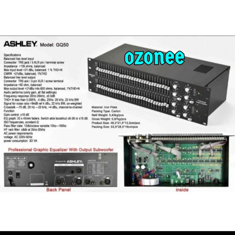 EQUALIZER ASHLEY GQ50 EQ 50 ORIGINAL