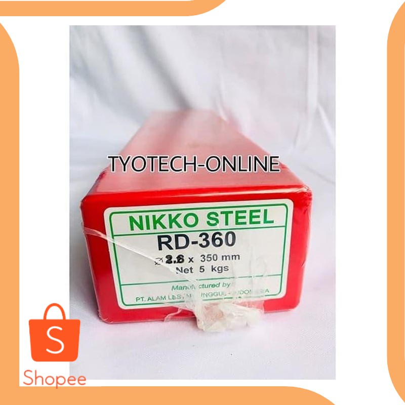 Dijual sparepart Kawat Las Nikko Steel RD360 2.6 mm / Welding Electrode RD-36 Limited