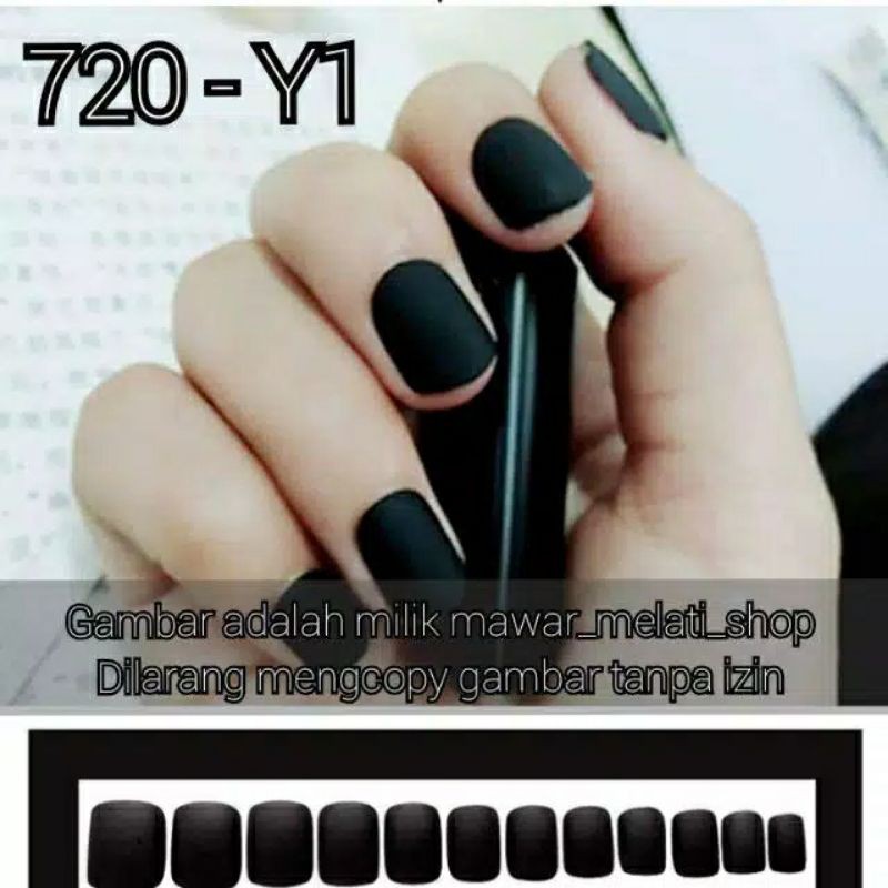 kuku palsu pendek kotak fake nail nails shorrt square mate