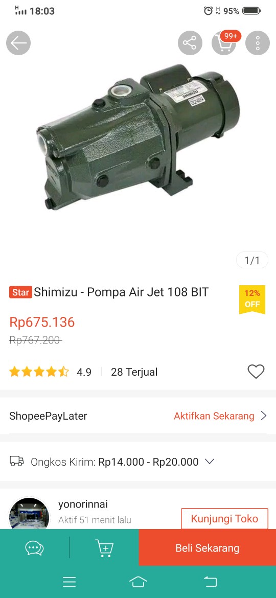 Shimizu - Pompa Air Jet 108 Bit