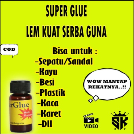 

LEM SEPATU SUPER KUAT / LEM BESI KAYU KACA PLASTIK KARET SUPER GLUE / LEM SANDAL