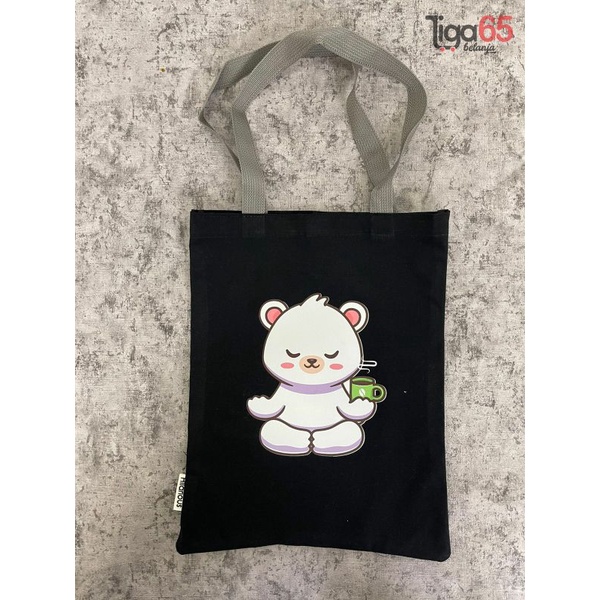 365 Tas Selempang Kuliah Sekolah / Totebag / Tote Bag Canvas 3930