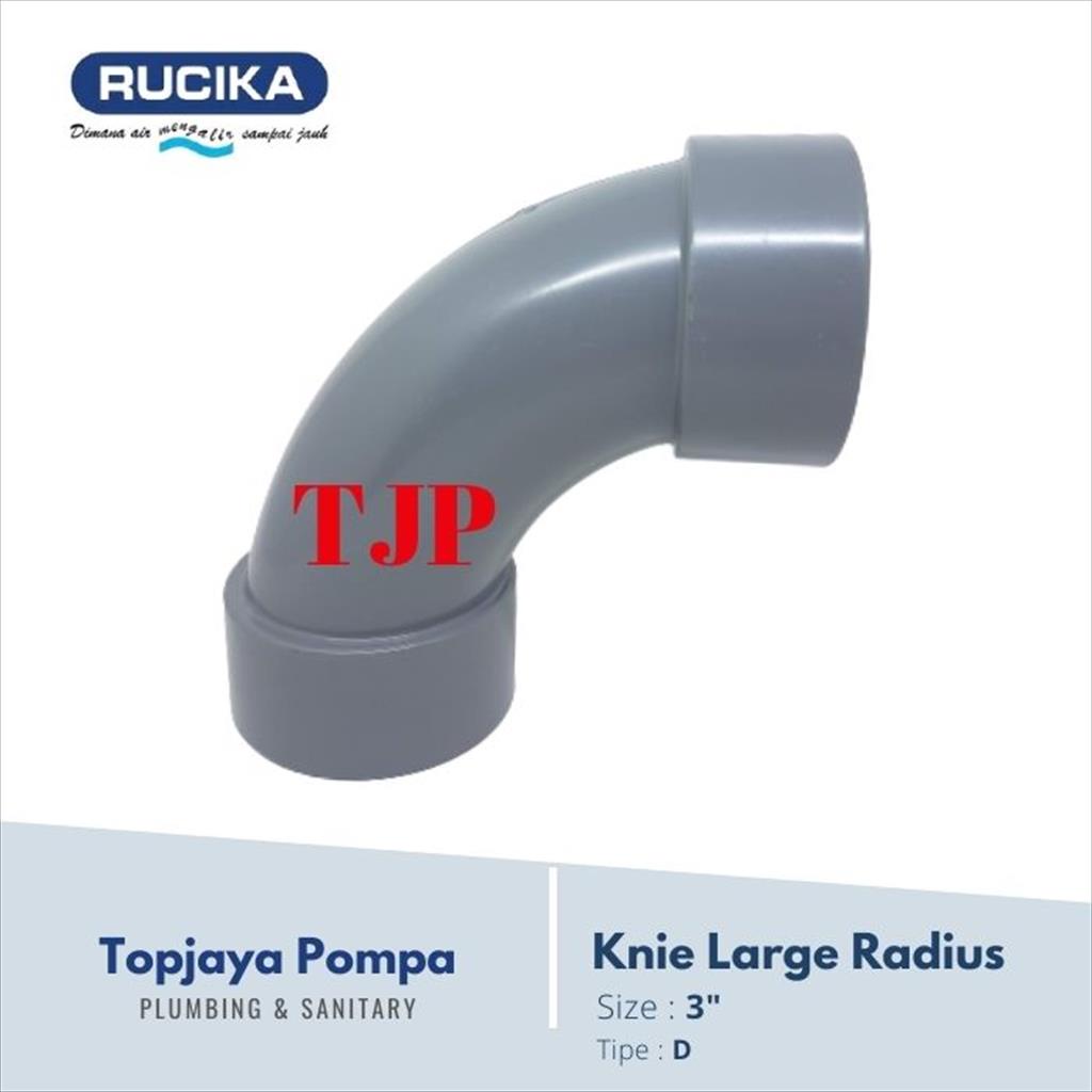 KNIE / ELBOW large radius PVC D RUCIKA 3&quot;