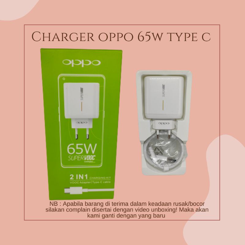 CHARGER ORI OPPO 65W TYPE C